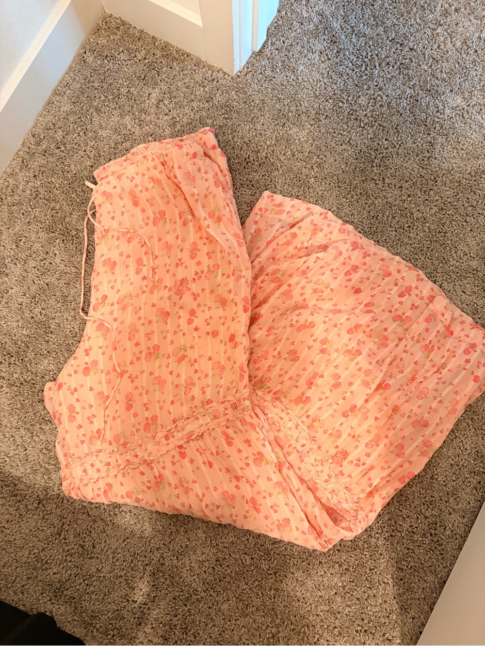 Free People Floral Wide Leg Pants